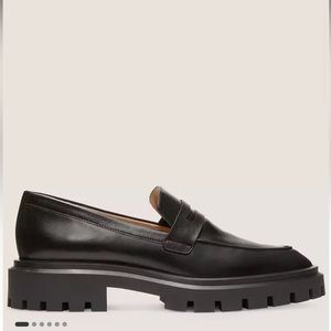 Stuart Weitzman Black Chunk Loafers - ULTRALUG PENNY LOAFER - Size 6.5